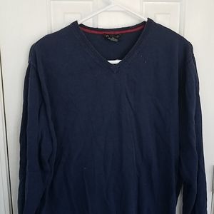 Vintage, navy, v-neck sweater